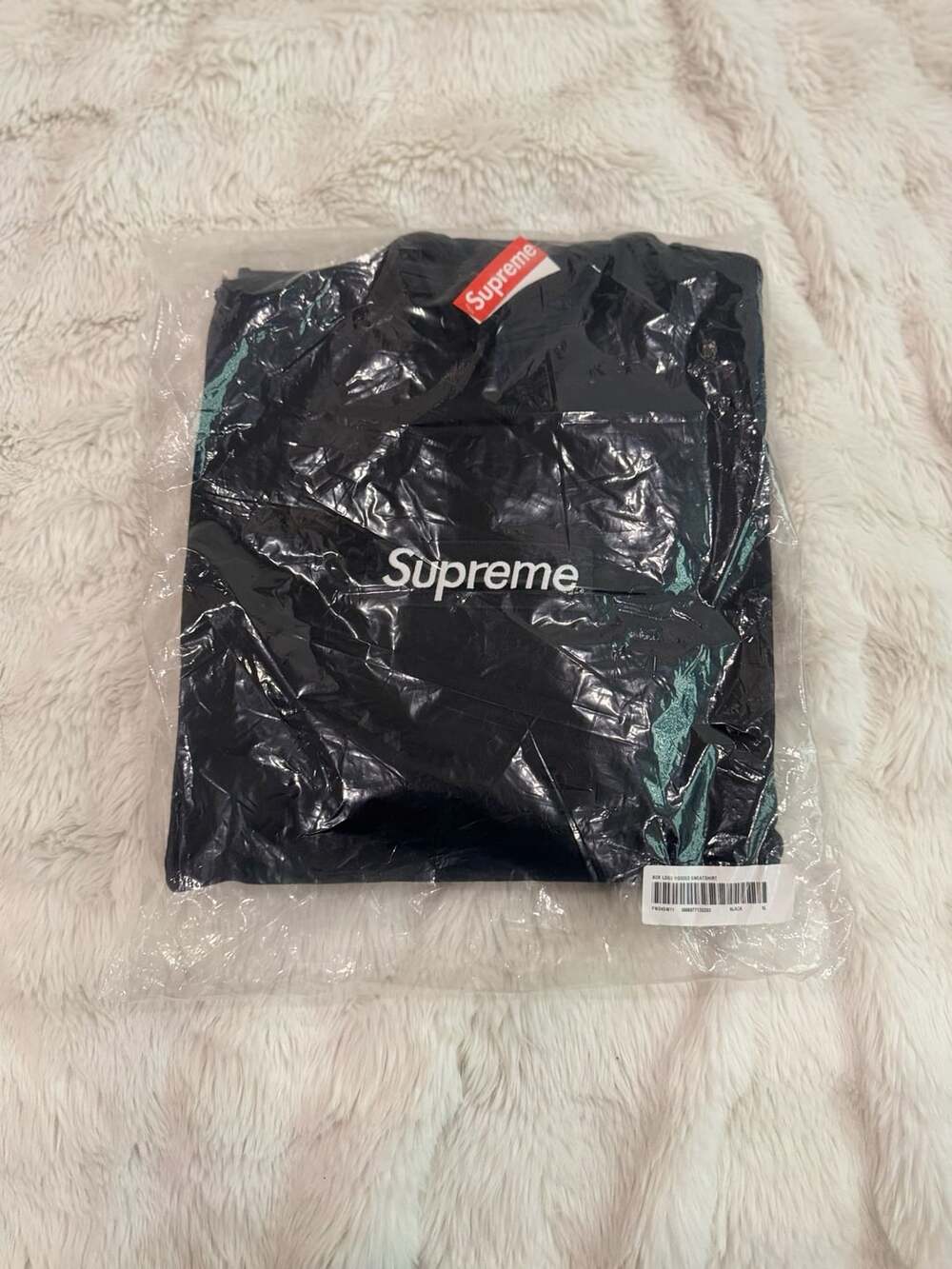 Supreme Box Logo Hooded Sweatshirt Size XL Black